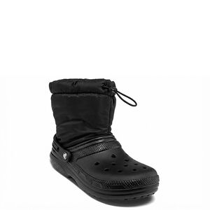 NEW CROCS men's classic lined puff boots in black